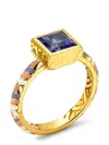 BUDDHA MAMA 20KT YELLOW GOLD TANZANITE RING