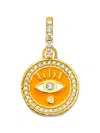 Buddha Mama Diamond Clementine Evil Eye Pendant In Orange