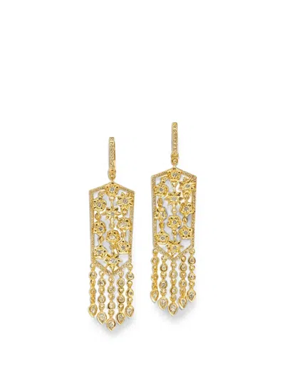 Buddha Mama Diamond Drop Earrings In Gold
