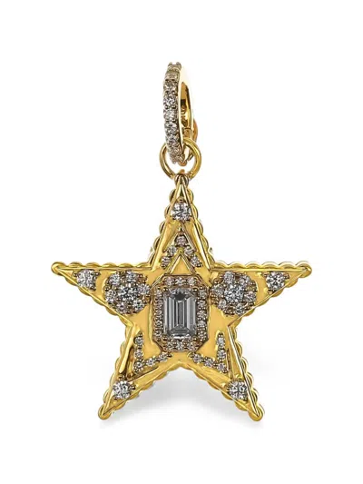 Buddha Mama Diamond Star Locket Pendant In Yellow