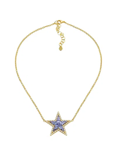 Buddha Mama Kite Star Tanzanite And Diamond Necklace In Gold