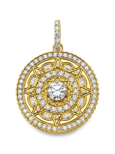 Buddha Mama Mandala Diamantanhänger In Gold