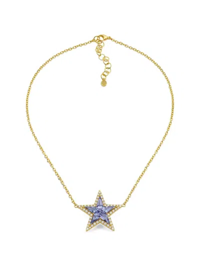 Buddha Mama Tanzanite And Diamond Necklace In Gold
