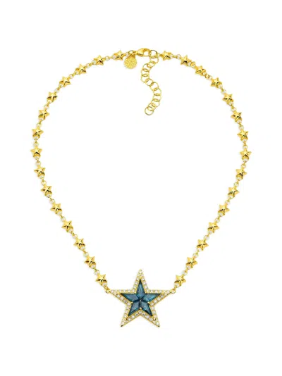 Buddha Mama Halskette Mit Topas Und Diamant In Gold