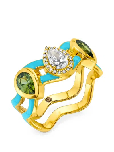 Buddha Mama Tourmaline And Diamond Ring In Gold