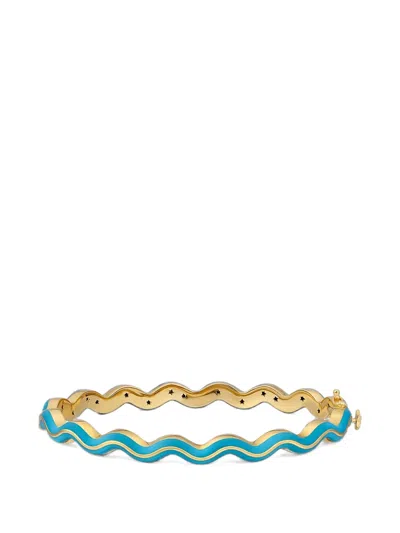 Buddha Mama Armreif Mit Wellen In Blue