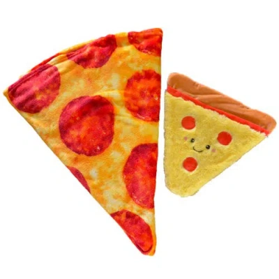 Buddy & Barney Blanket & Pillow Set, Wrap A Roni Pizza, 59 Inches, Kids 3+ In Animal Print