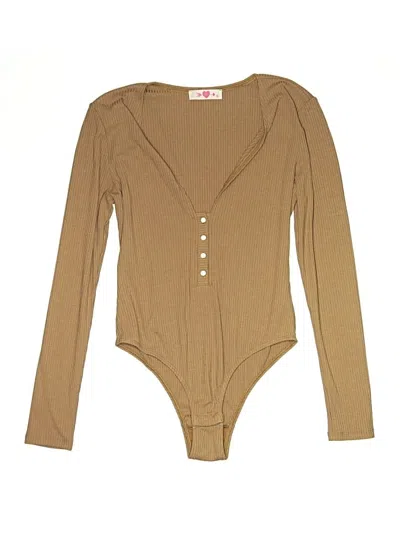 Pre-owned Buddy Love Bodysuit In Tan