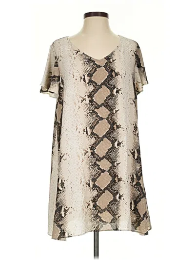 Pre-owned Buddy Love Casual Dress In Tan