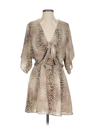 Pre-owned Buddy Love Cocktail Dress In Tan