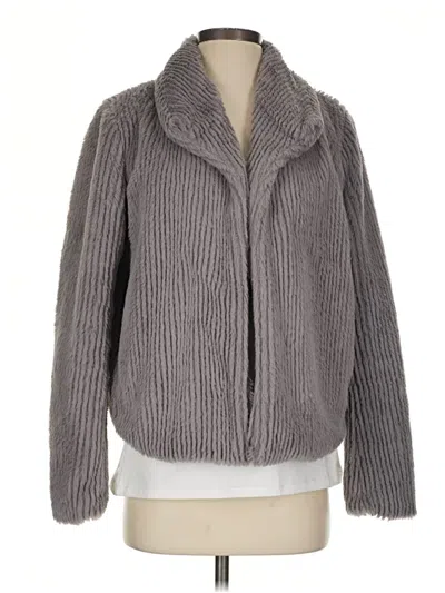 Pre-owned Buddy Love Faux Fur Jacket In Gray