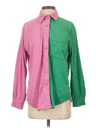 Pre-owned Buddy Love Long Sleeve Blouse In Green