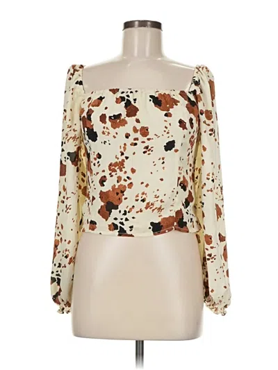 Pre-owned Buddy Love Long Sleeve Blouse In Ivory