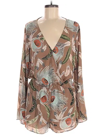 Pre-owned Buddy Love Romper In Brown