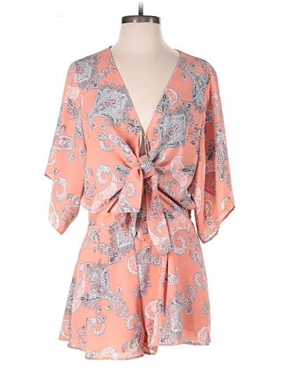 Buddy Love Romper In Orange