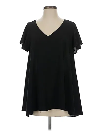 Pre-owned Buddy Love Short Sleeve Blouse In Black