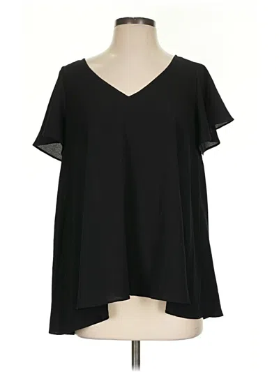Pre-owned Buddy Love Short Sleeve Blouse In Black