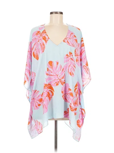 Pre-owned Buddy Love Short Sleeve Blouse In Blue