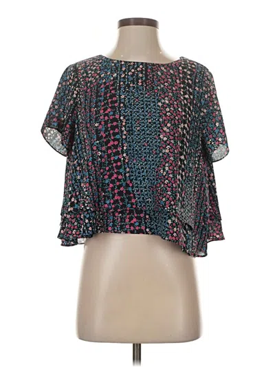 Pre-owned Buddy Love Short Sleeve Blouse In Blue