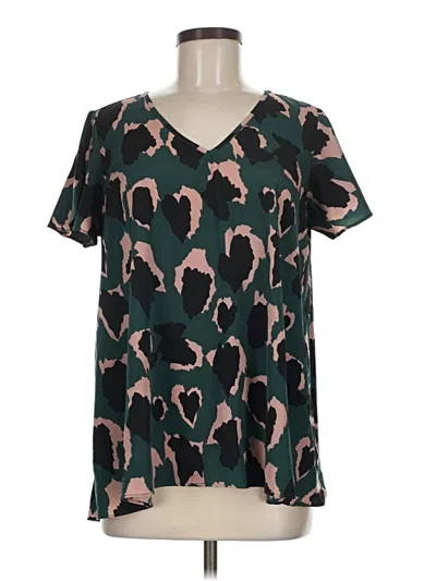 Pre-owned Buddy Love Short Sleeve Blouse In Green