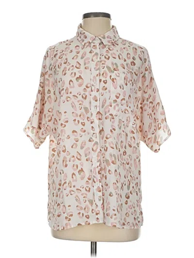 Pre-owned Buddy Love Short Sleeve Blouse In Ivory