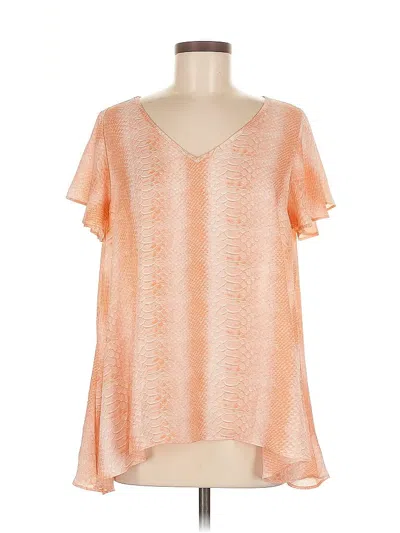 Pre-owned Buddy Love Short Sleeve Blouse In Orange