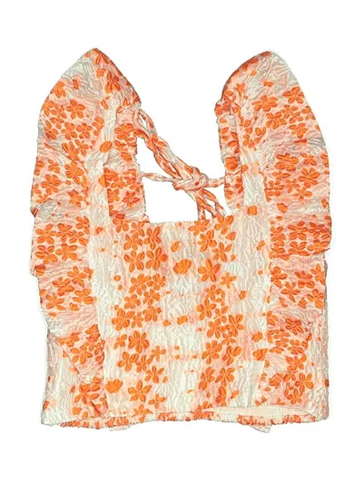 Pre-owned Buddy Love Kids' Short Sleeve Blouse In Orange