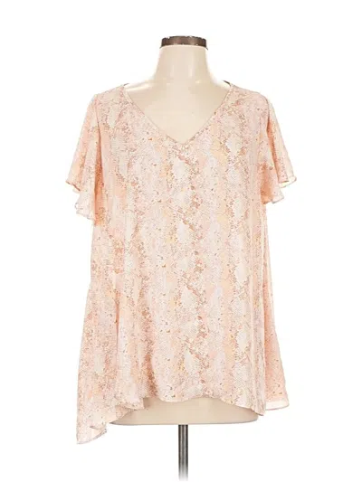 Pre-owned Buddy Love Short Sleeve Blouse In Pink