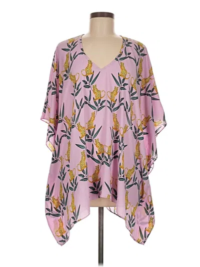 Pre-owned Buddy Love Short Sleeve Blouse In Pink
