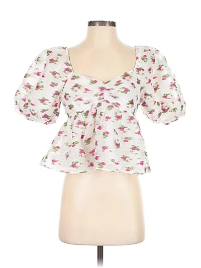 Buddy Love Short Sleeve Blouse In White
