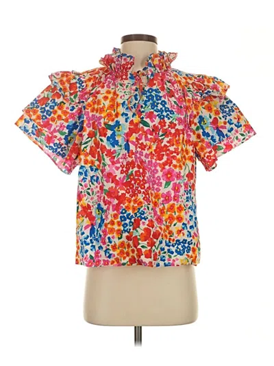 Pre-owned Buddy Love Short Sleeve Blouse In Pink