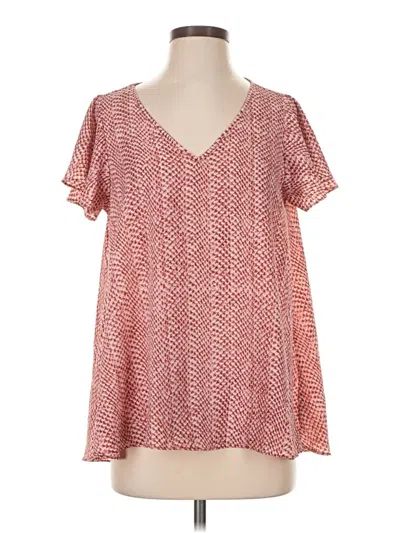 Pre-owned Buddy Love Short Sleeve Blouse In Red