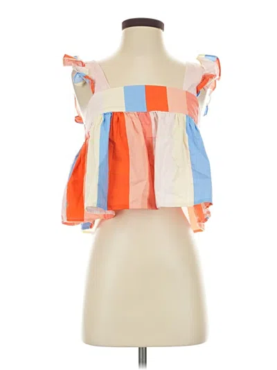 Pre-owned Buddy Love Sleeveless Blouse In Orange