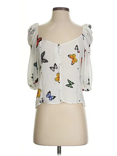 Pre-owned Buddy Love Sleeveless Blouse In White