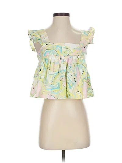 Pre-owned Buddy Love Sleeveless Blouse In Yellow