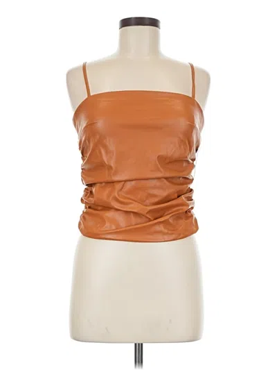 Buddy Love Sleeveless Top Brown Strapless Neckline Tops