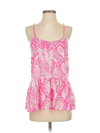 Pre-owned Buddy Love Sleeveless Top Pink Halter Neckline Tops