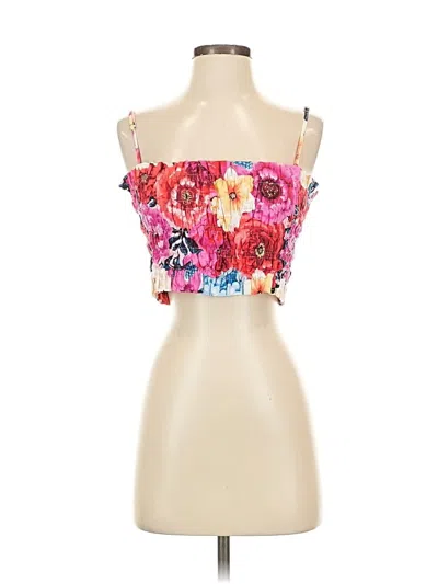 Pre-owned Buddy Love Sleeveless Top Pink Strapless Neckline Tops