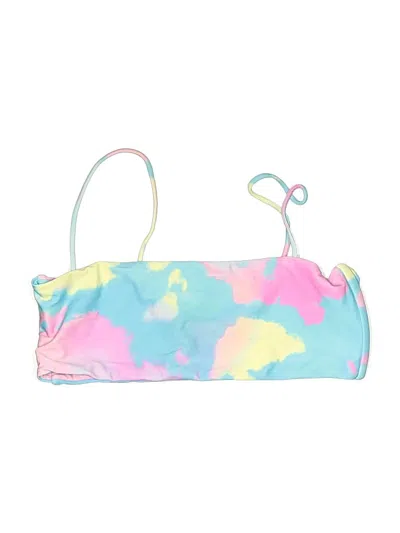 Pre-owned Buddy Love Swimsuit Top Pink Tie-dye Pattern Swimwear