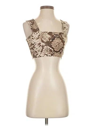 Pre-owned Buddy Love Tank Top Tan Strapless Neckline Tops