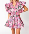 Buddylove Abbey Belted Mini Dress In Royalty In Multi