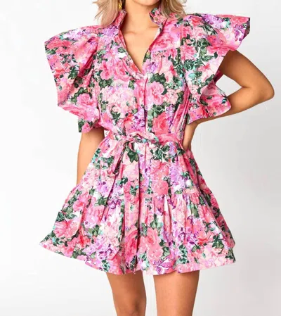 Buddylove Abbey Belted Mini Dress In Royalty In Multi