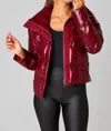BUDDYLOVE ADDISON PUFFER JACKET IN RED SNAKE
