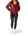 BUDDYLOVE ADDISON PUFFER JACKET IN RED SNAKE
