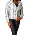 Buddylove Addison Puffer Jacket In White Snake In White