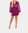 BUDDYLOVE ADELINE SEQUIN WRAP DRESS IN FEELIN FINE
