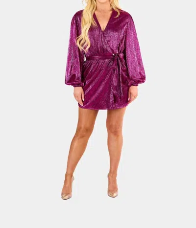 Buddylove Adeline Sequin Wrap Dress In Feelin Fine In Multi