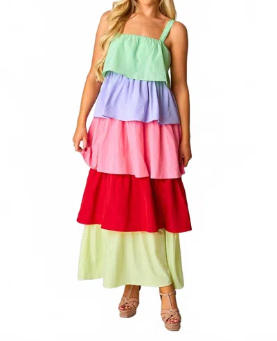 Buddylove Agnus Mystic Maxi Dress In Rainbow In Multi