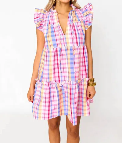 Buddylove Aubrey Ruffle Shoulder Dress In Gelato In Multi