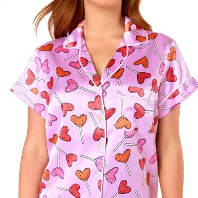 Buddylove Aurora Pajama Set In Sucker For You In Purple